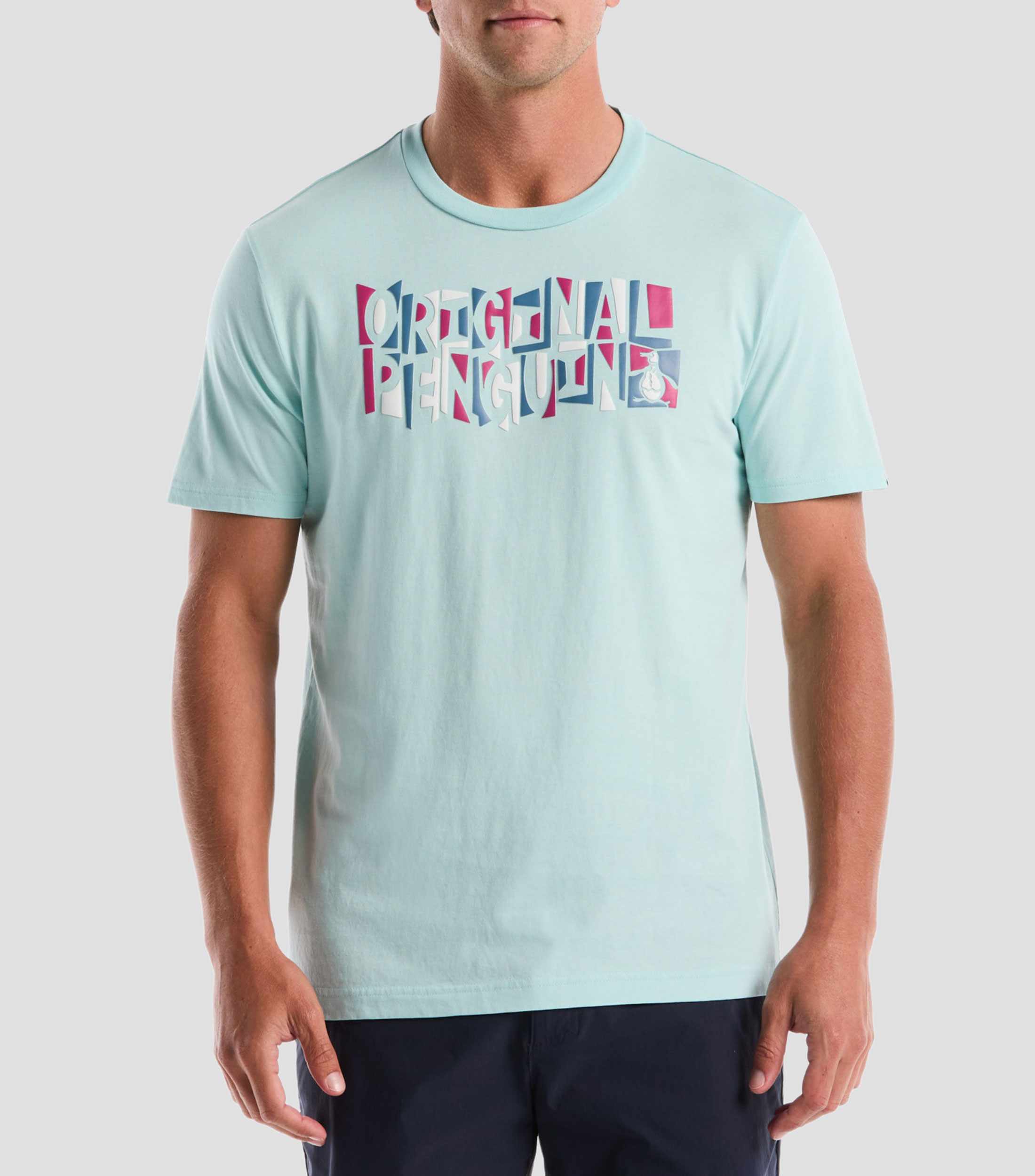 Playera cuello redondo manga corta estampada Hombre